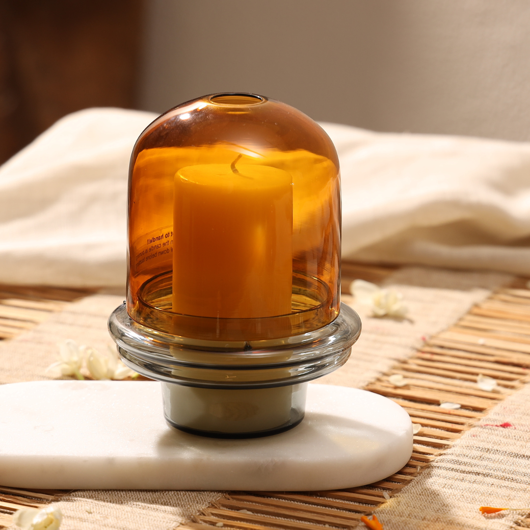 Borosilicate Glass Dome Candle Holder
