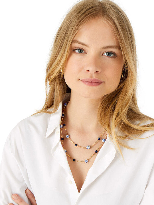 Multi-Strand Beaded Design – Metal Alloy & Acrylic Beads – Bi-Colour Tones