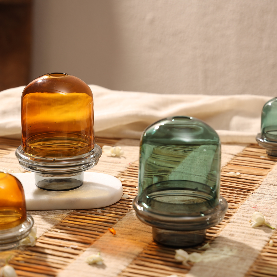 Borosilicate Glass Dome Candle Holder