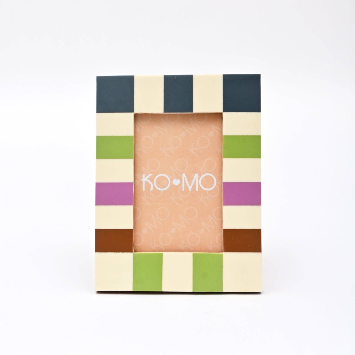 Checkered Resin Photo Frame 4x6 Inch Modern Glossy Décor