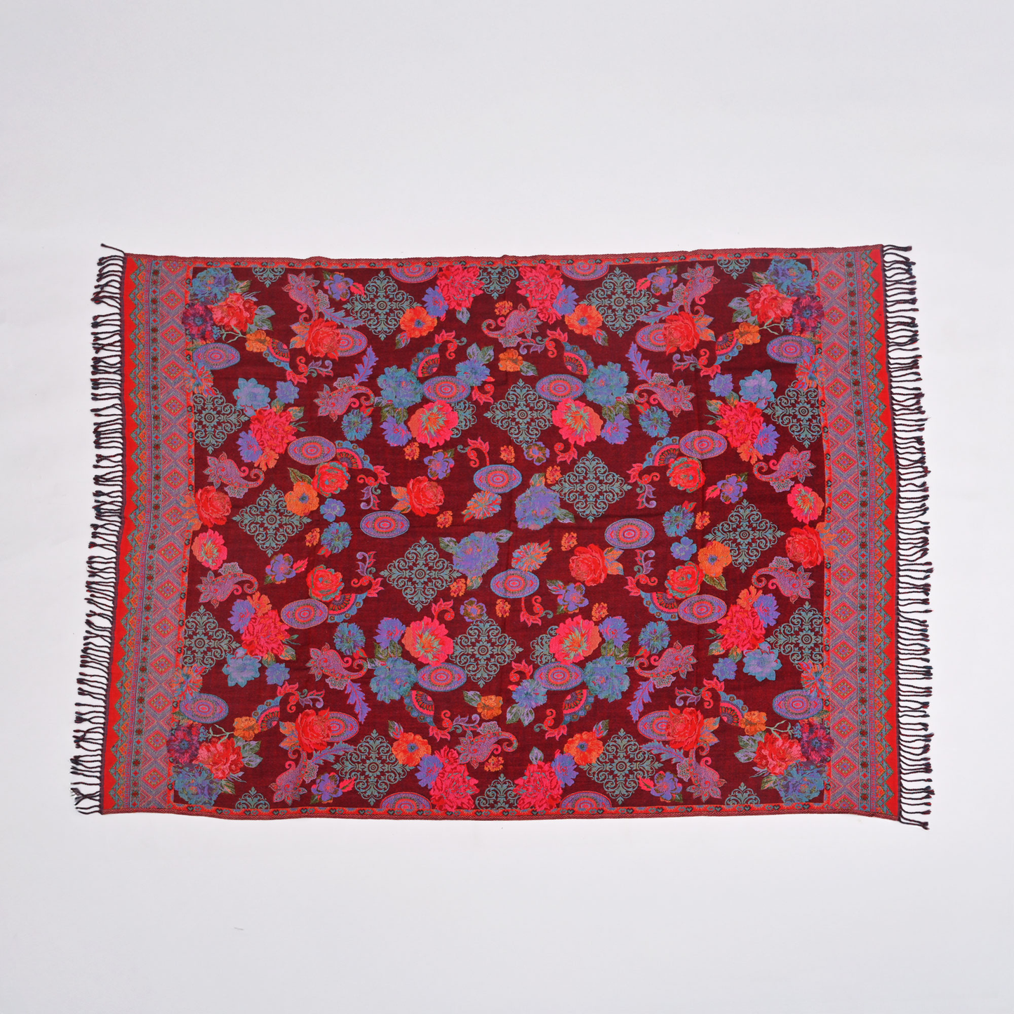 Crimson Royale Fine Wool Throw 125cm x 175cm