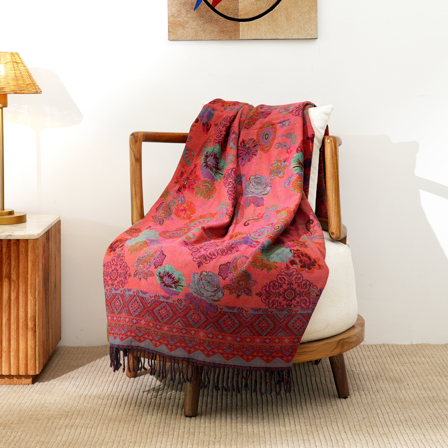 Crimson Royale Fine Wool Throw 125cm x 175cm