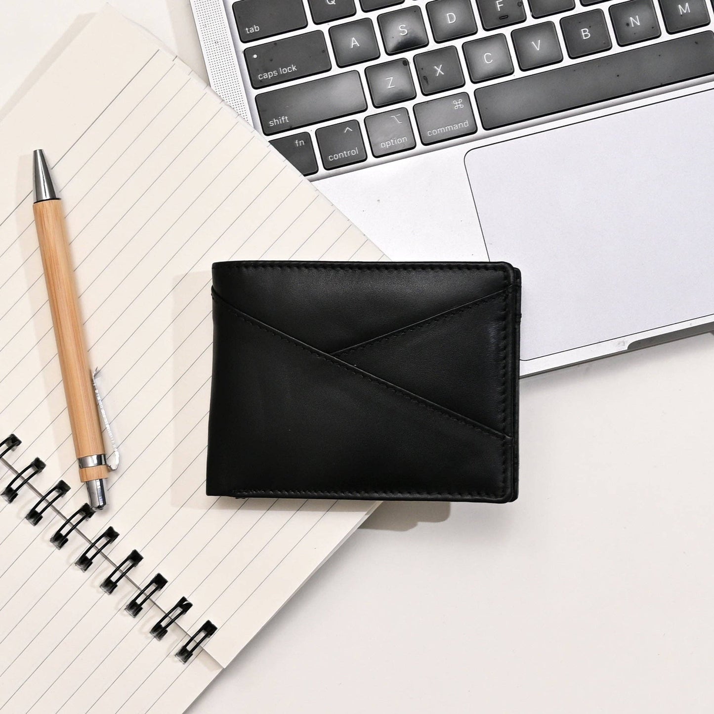Leather Wallet Black Napa Men’s Wallet with Card