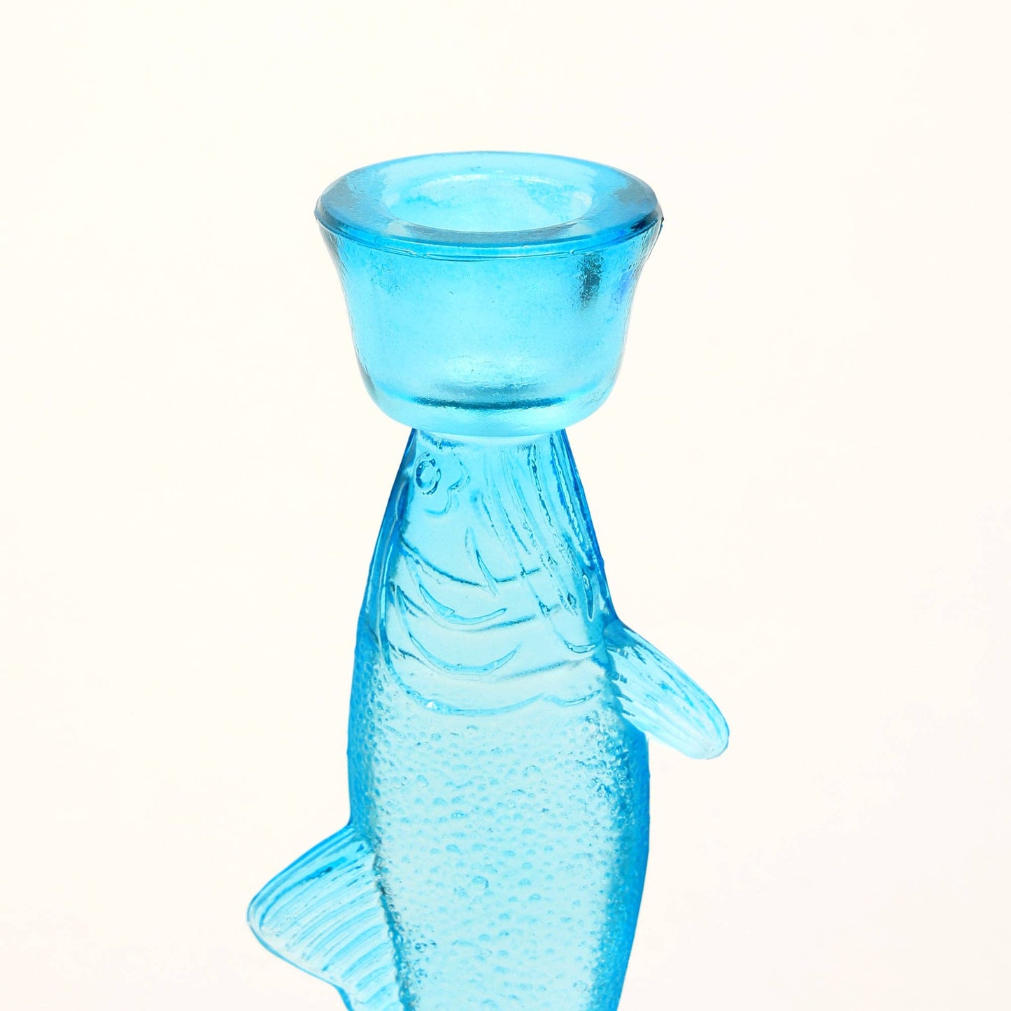 Fish Candle Holder in Light Blue – Nautical Coastal Home Decor