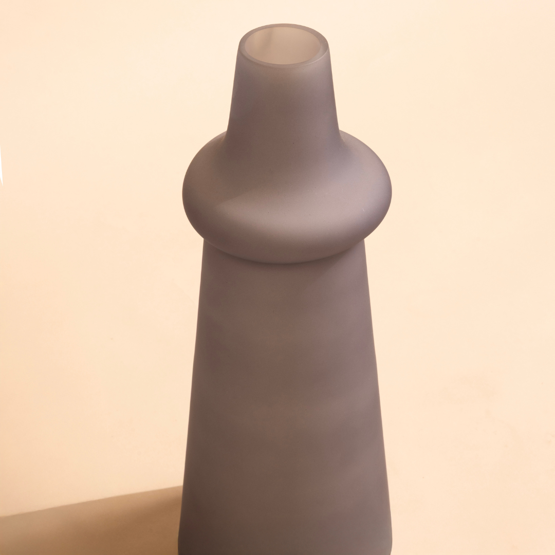 Frosted Glass Vase For Long Stems - 3 Colors