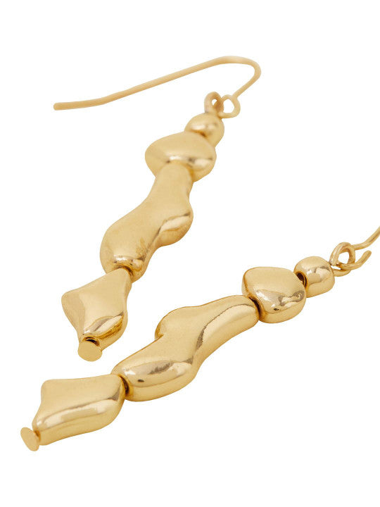 Fashion Dangle Earrings – Accessory Jewellery – Gold-Toned Finish – Fish Hook Fastening