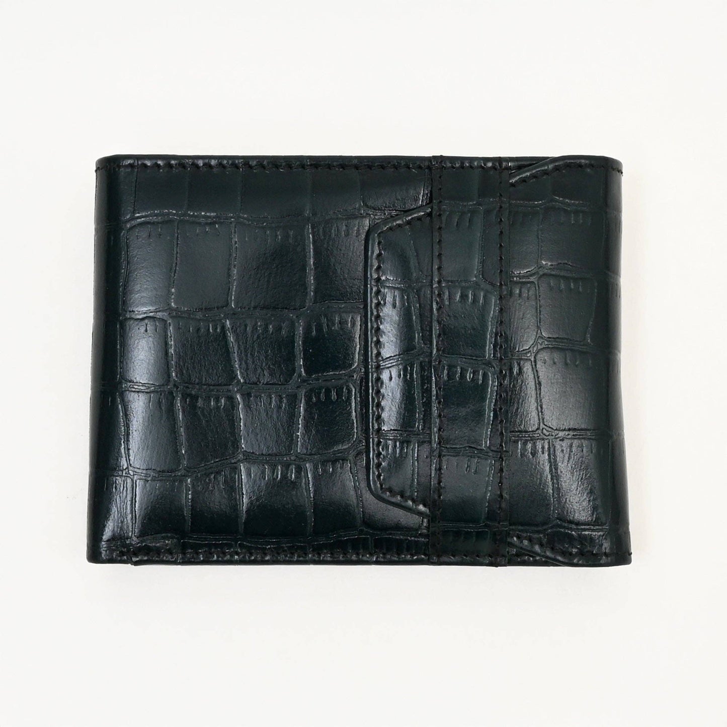 Men’s Leather Wallet Premium Croc-Look Slim Wallet