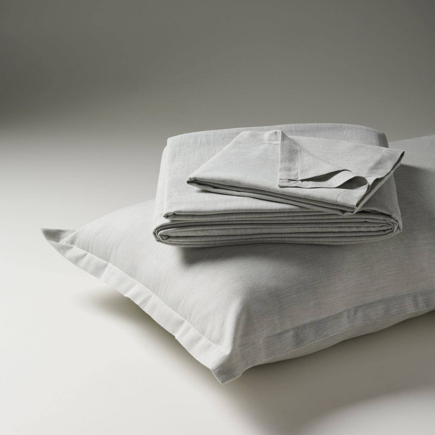 Bedsheet | Cotton Bamboo Chambray | Sage, With 2 Pillow Shams