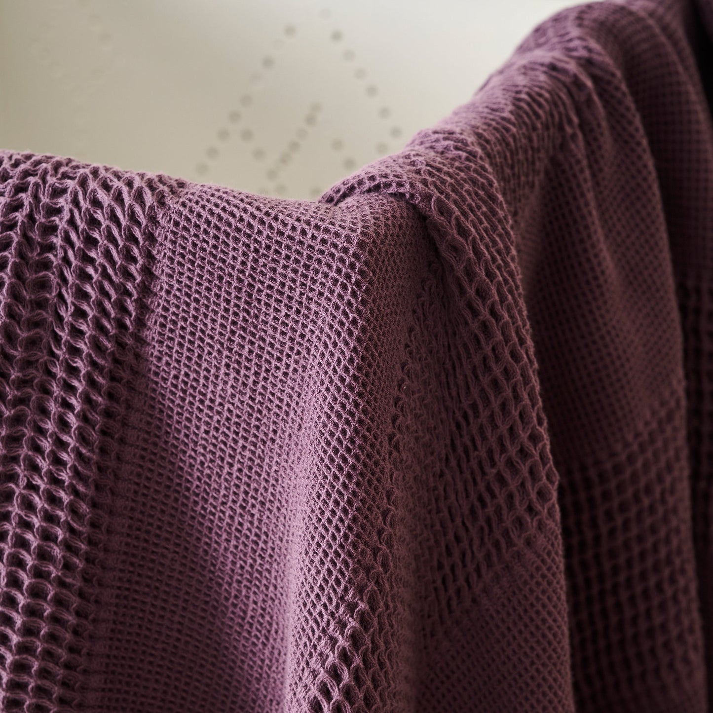 Throw Blanket | Cotton Waffle Thick Tassels