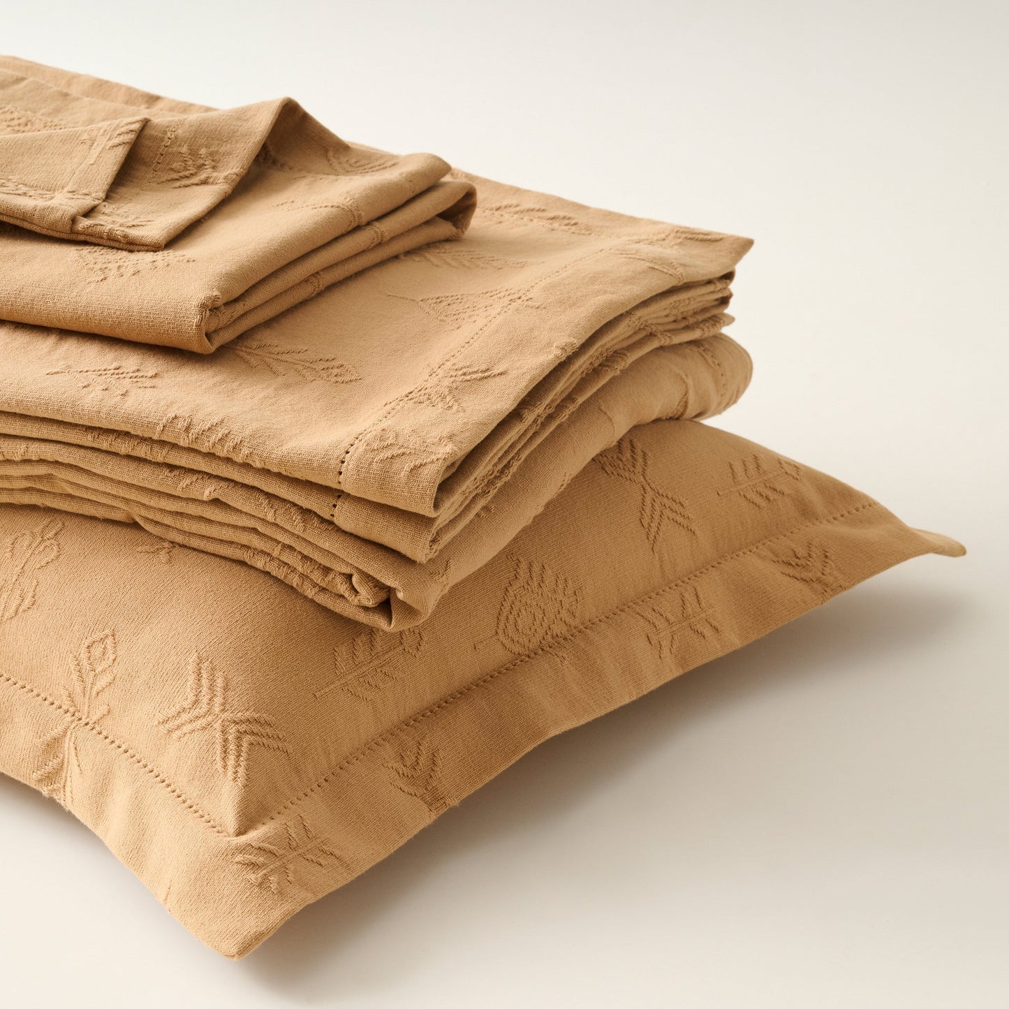 Bed Cover | Heavy Jacquard Embossed Motif | King & Queen Sizes