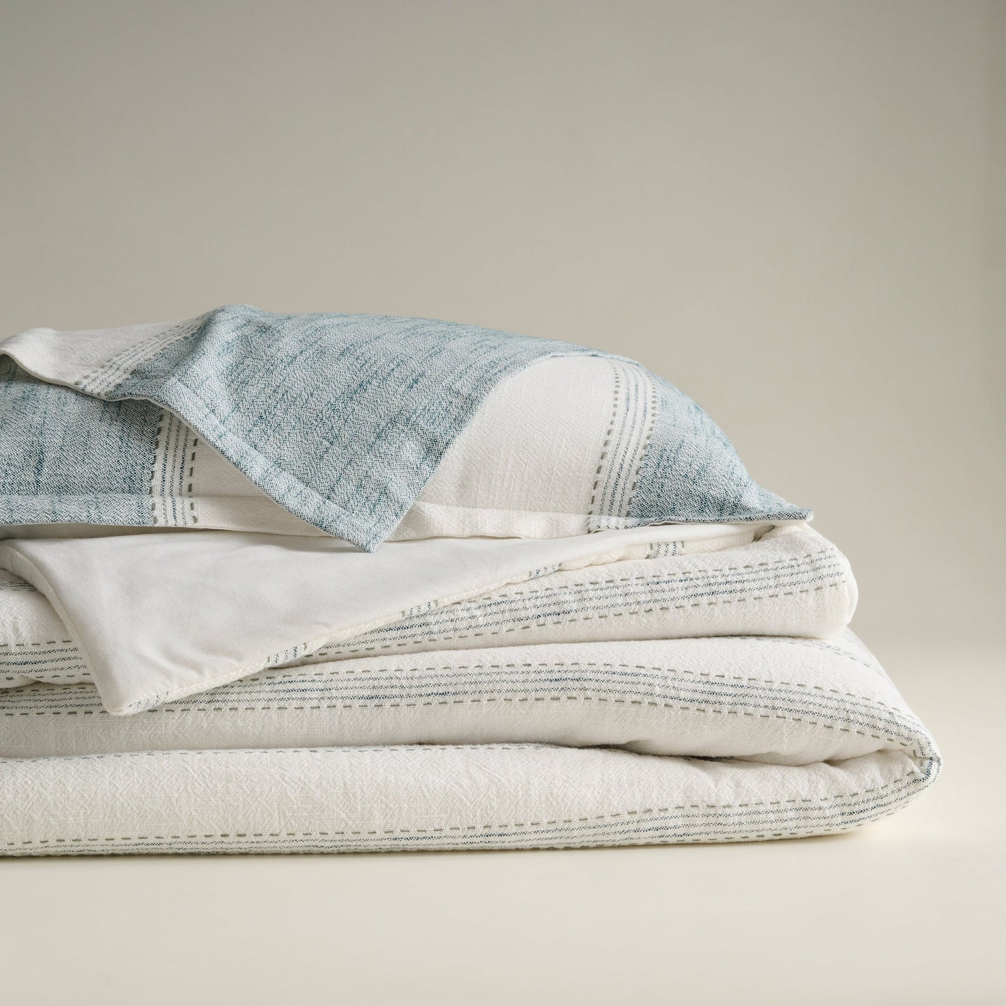 Comforter | Cotton Bamboo Slub Yarn-dyed | Double & Single Size  | With 2 Pillow Shams