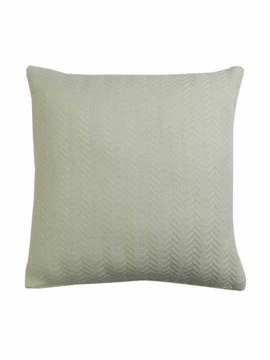 Set of 2 - Green Textured Cushion Covers – 100% Cotton, Easy Care