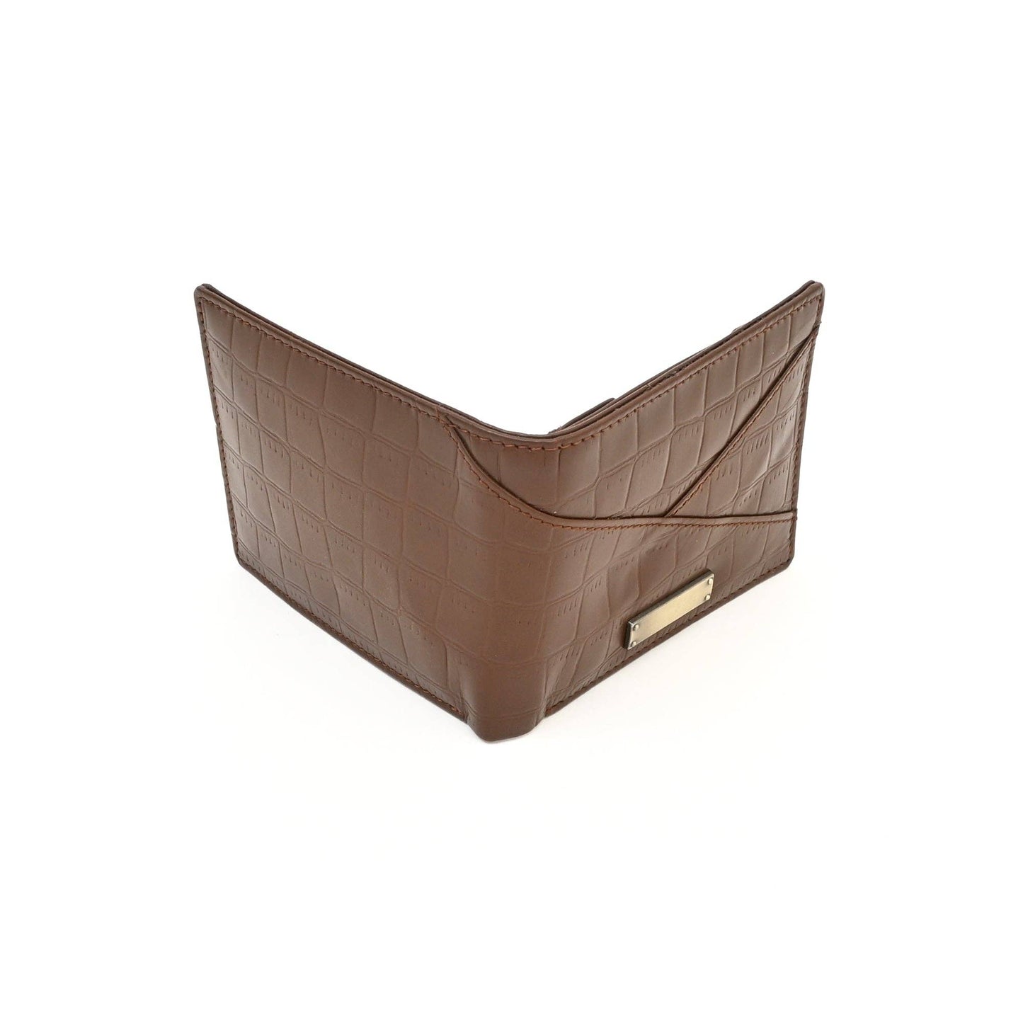 Brown Croc Napa Wallet Functional Men’s Wallet with Pocket