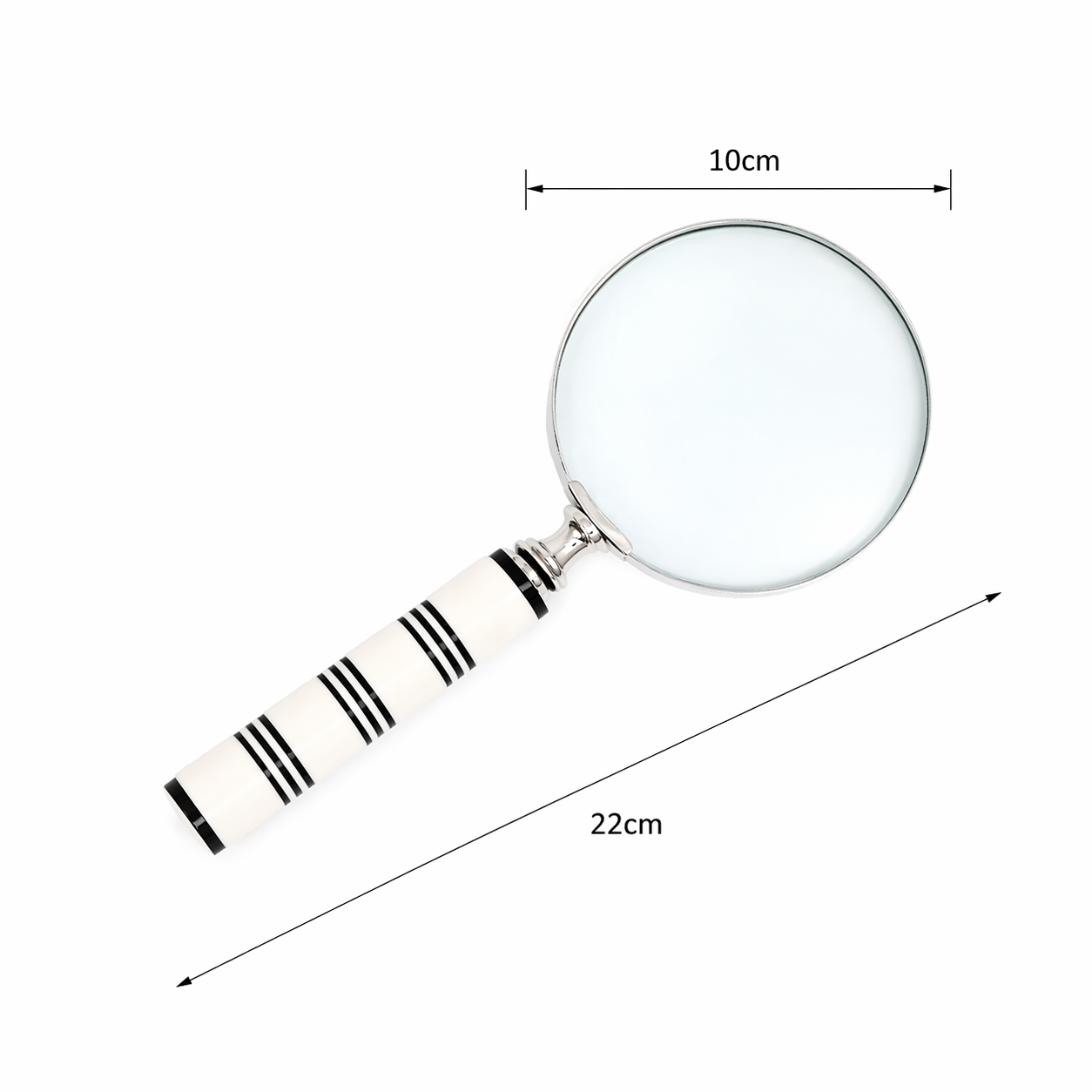 Decorative Magnifying Glass – Cream & Black Handle