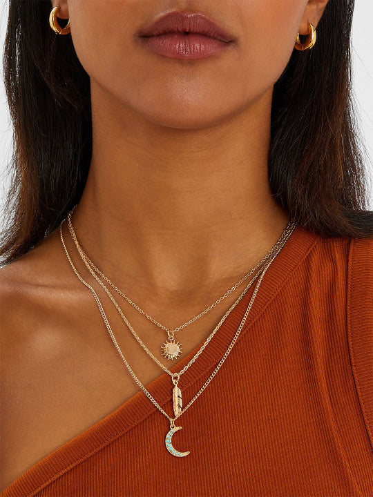 Multi-Layer Chain – Fashion Neckwear – Gold-Tone Alloy
