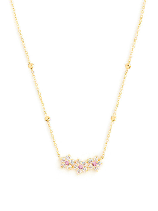 Crystal Embellished Necklace – Fashion Jewellery – Plated Brass Construction – Individual Retail Unit
