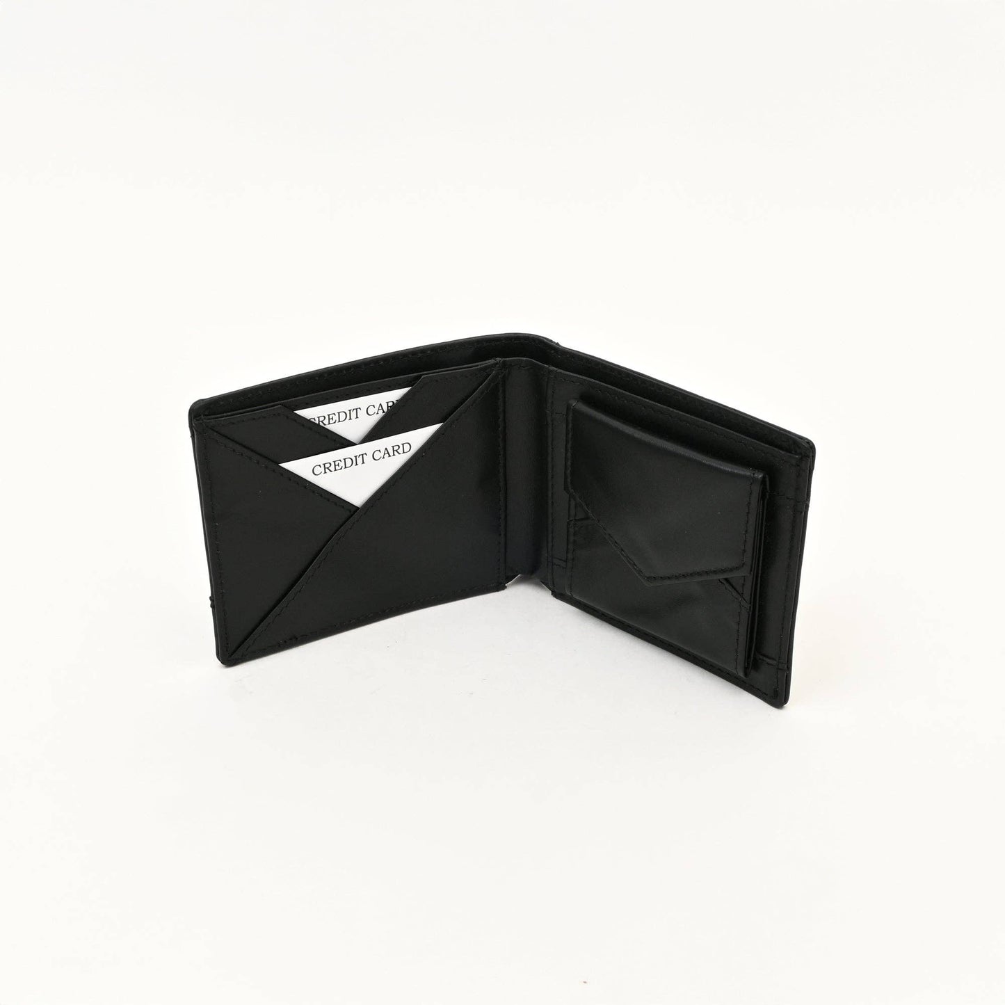 Leather Wallet Black Napa Men’s Wallet with Card