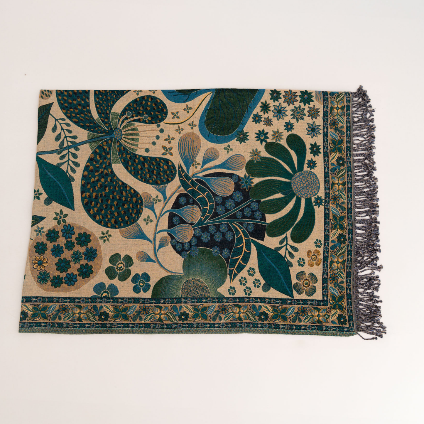 Emerald Blossom Throw 125cm x 175cm