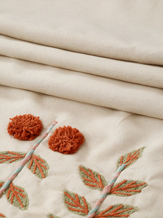 Embroidered Cotton Table Runner – Decorative Dining Linen – Artisan Collection