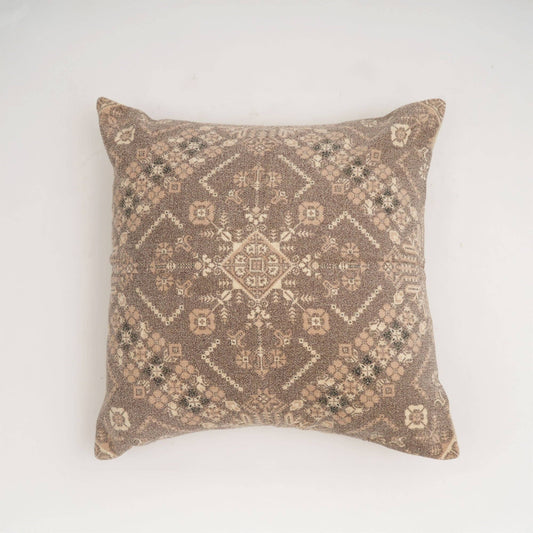 Frost Geometry Printed Cushion – 44 × 44 cm