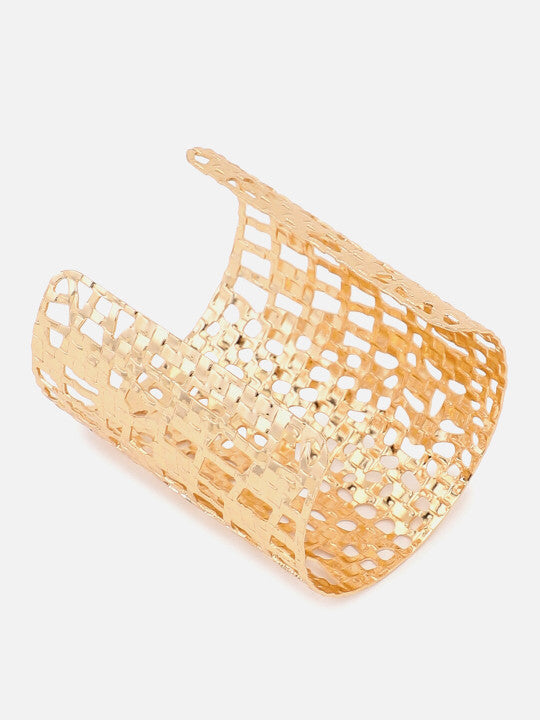 Handcrafted Wraparound Bracelet – Gold-Plated Alloy