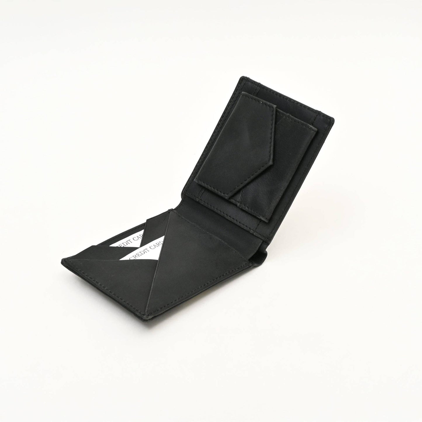 Men’s Wallet Premium Black Full-Grain with Coin Pocket