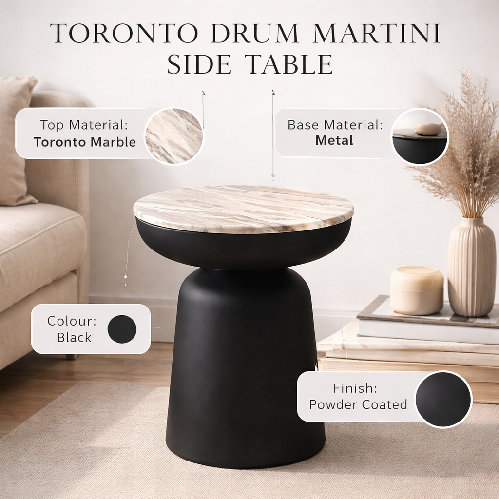 Toronto Drum Martini Side Table