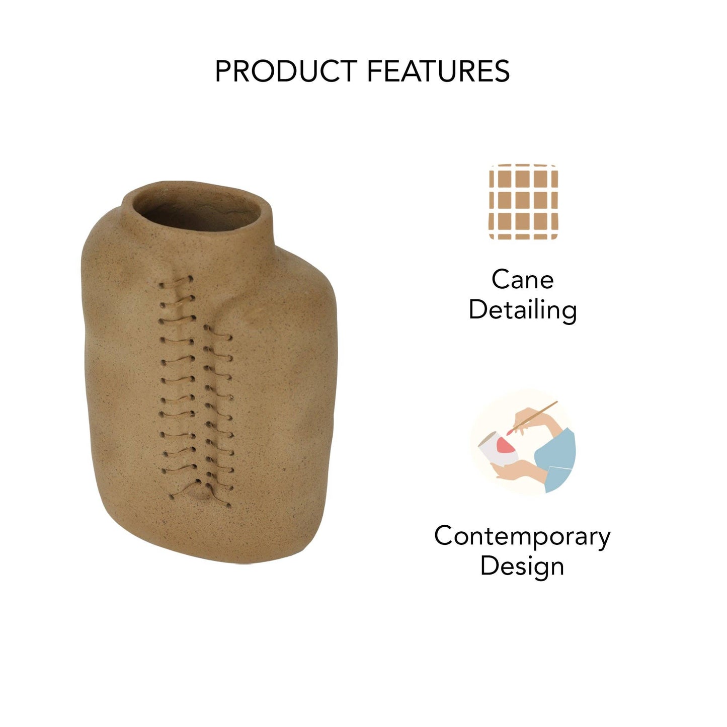 Niraan Handcrafted Ecomix Cane Vase