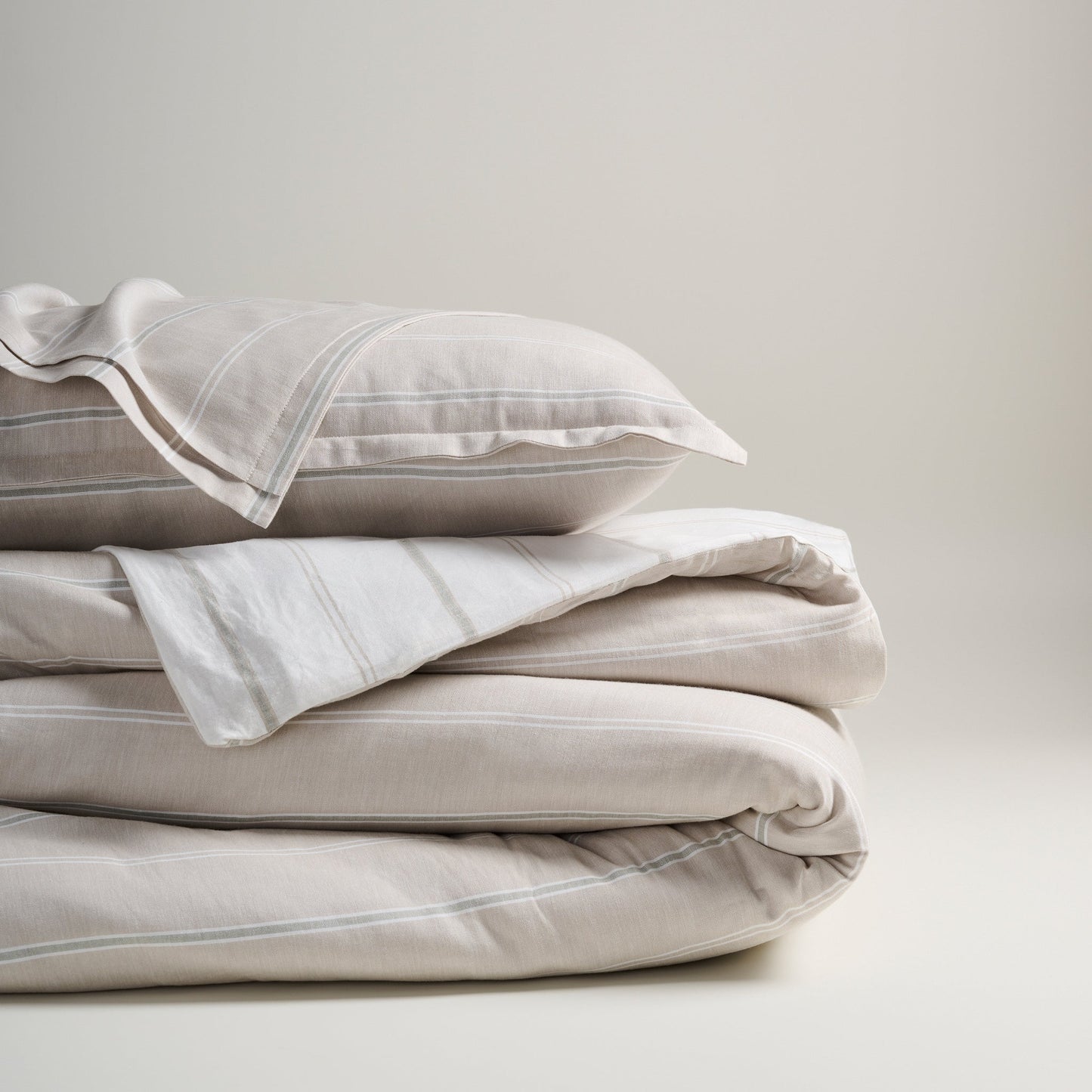 Duvet Cover | Cotton Bamboo Chambray Corner Loops | Double & Single Size | With 2 Pillow Shams