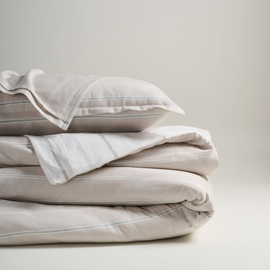 Comforter | Cotton Bamboo Chambray Weave | Double & Single, Set with Shams