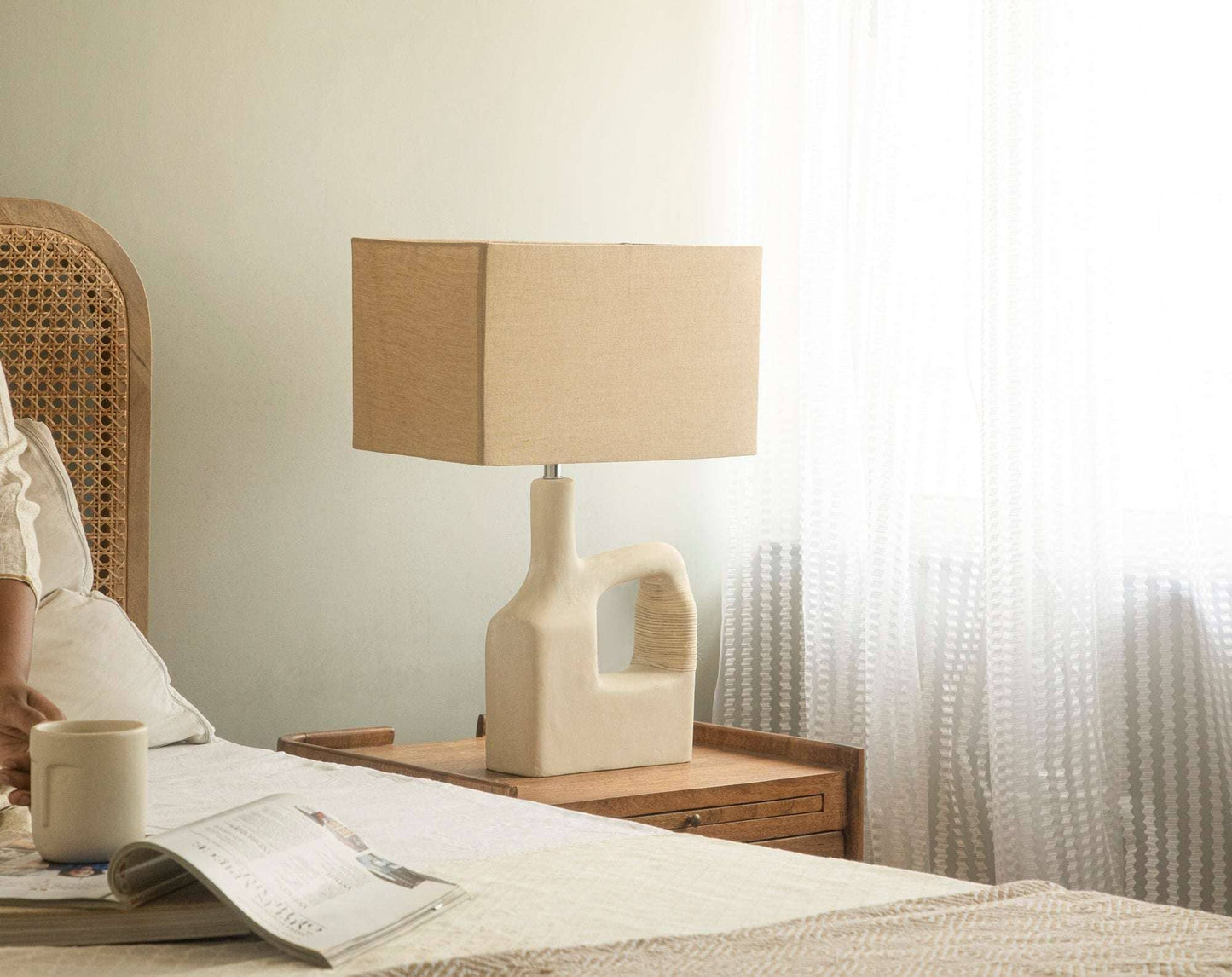 Sarafay Large Handcrafted Ecomix Table Lamp with Shade