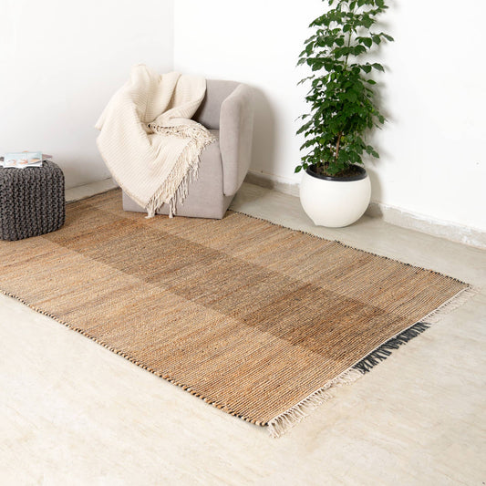 Hand Woven Herringbone Block Rug