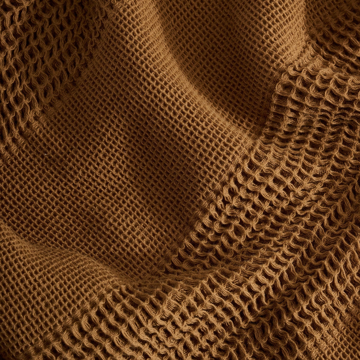 Throw Blanket | Cotton Waffle Thick Tassels