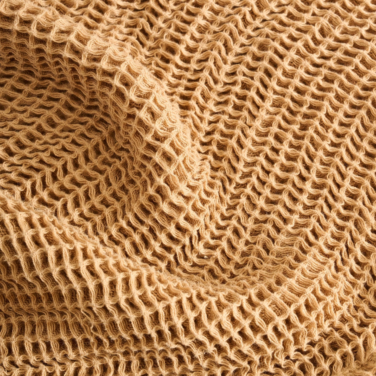 Throw Blanket | Cotton Waffle Thick Tassels | Sea Sponge