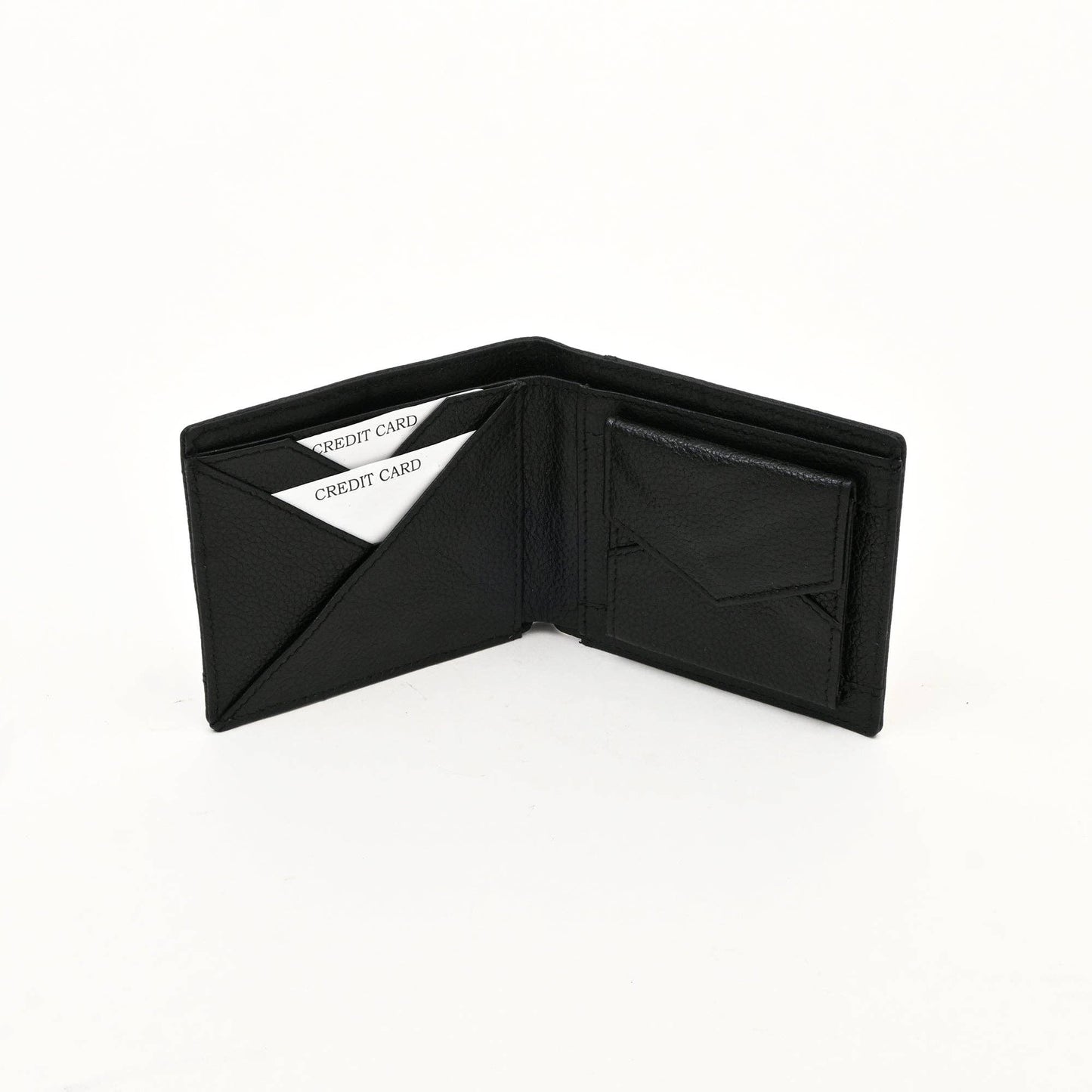 Luxury Wallet Black Grained Napa Slim Wallet for Men