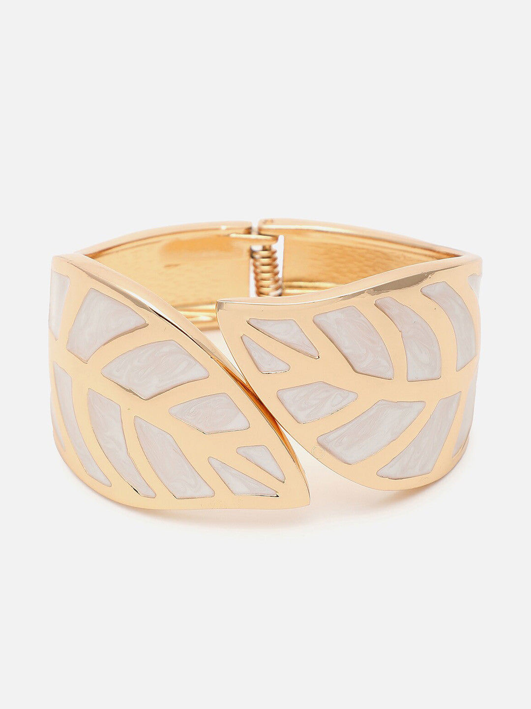 Gold-Plated Cuff Bracelet – Women's Jewellery – Slip-On Alloy – 18cm Length