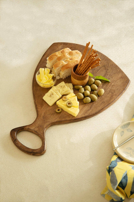 Laimai Handcrafted Rectangular Sheesham Wood Serving Board