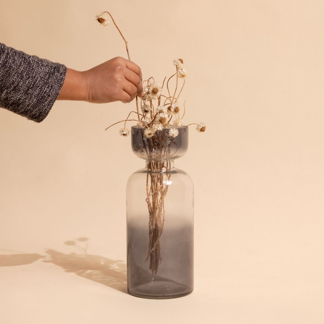 Handblown Tinted Glass Vase - Grande Size, 3 Colors