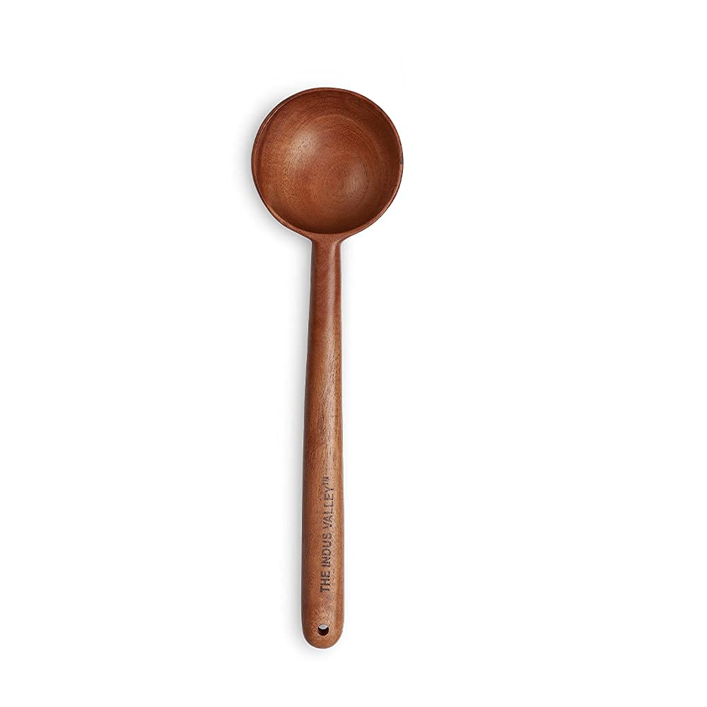 Neem Wood Ladles – Kitchen Utensil Set – Natural, Scratch-Free Cookware – Set of 3 (25cm)