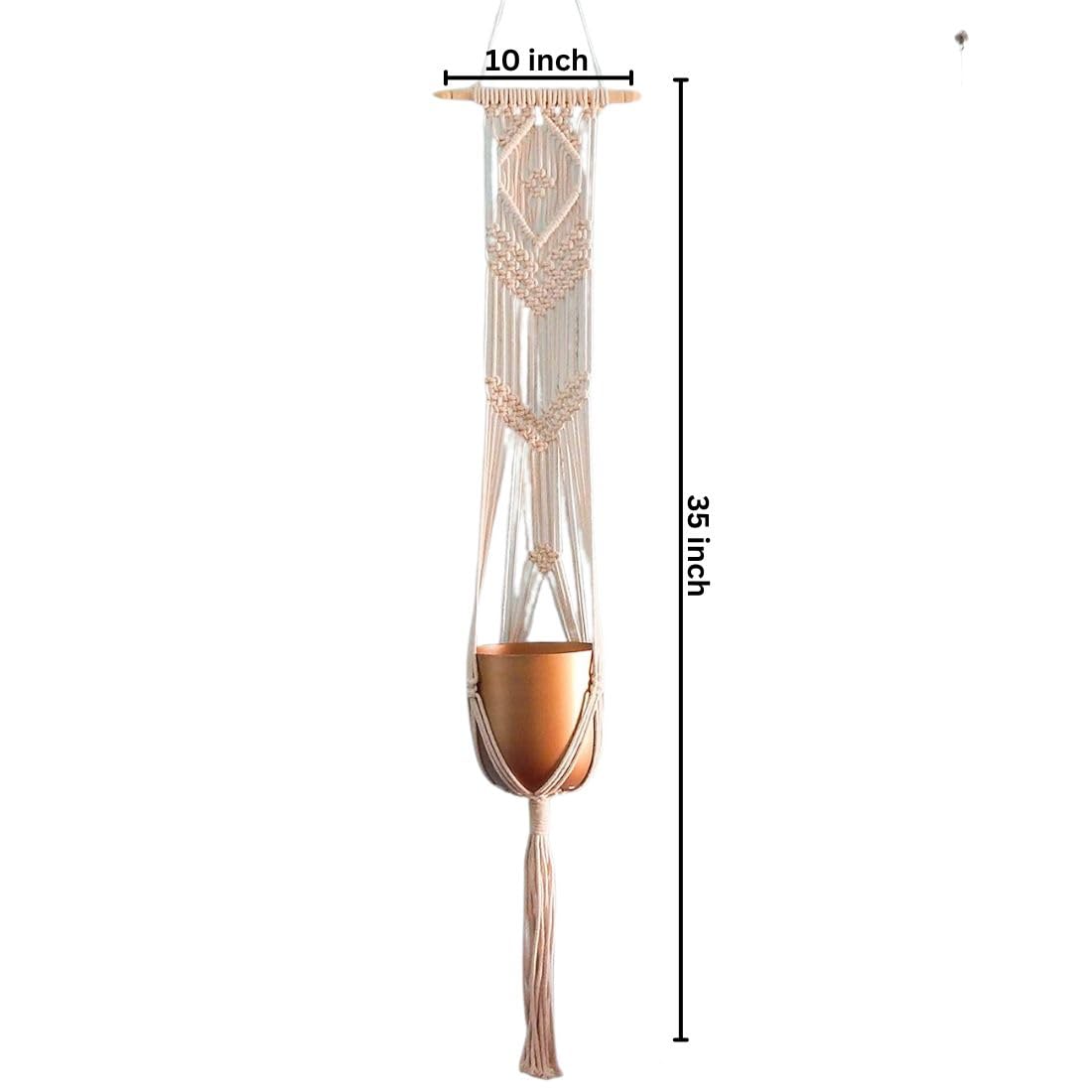 Off White Macramé Plant Hanger