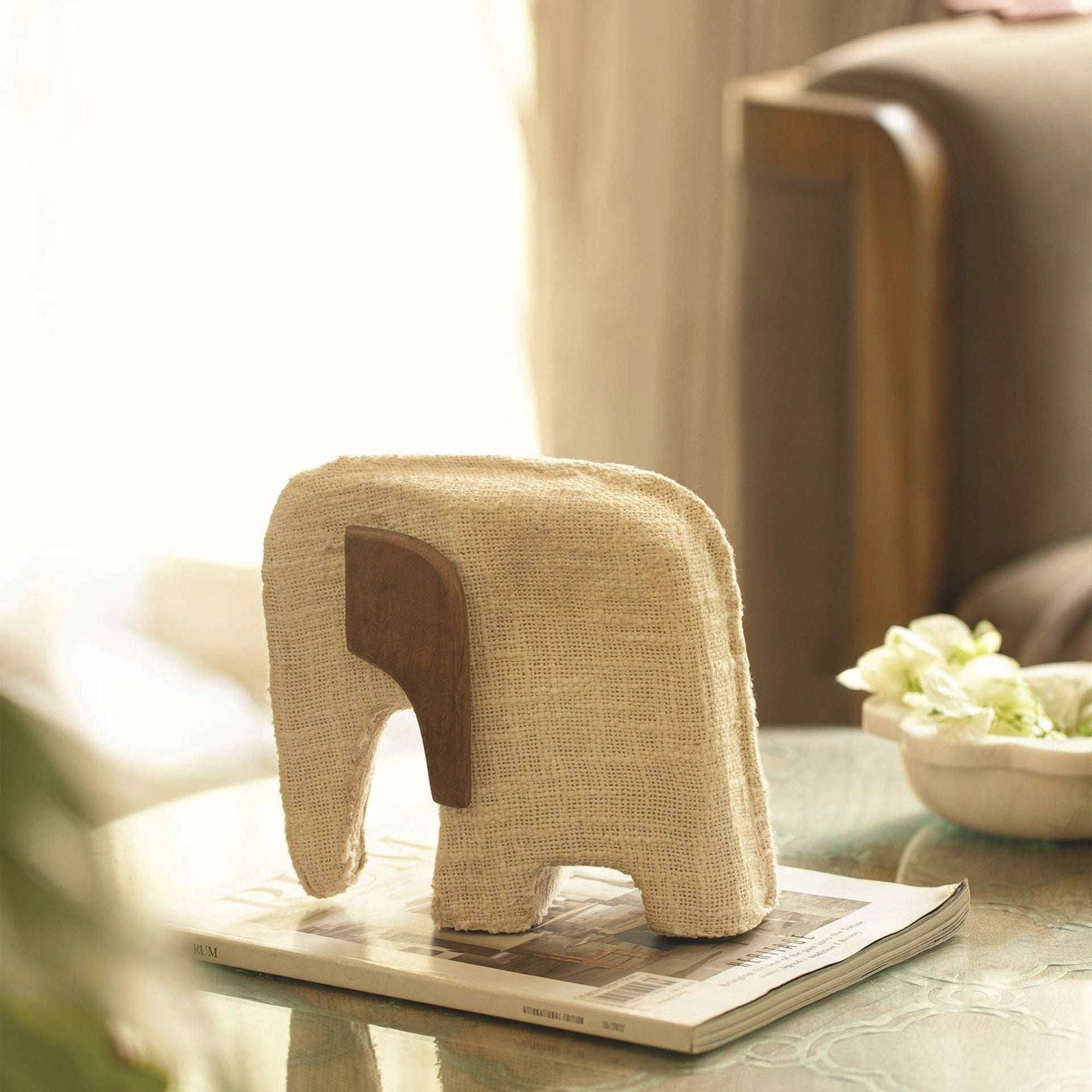 Anarva Large Elephant Sculpture–Eco-Friendly Statement Decor