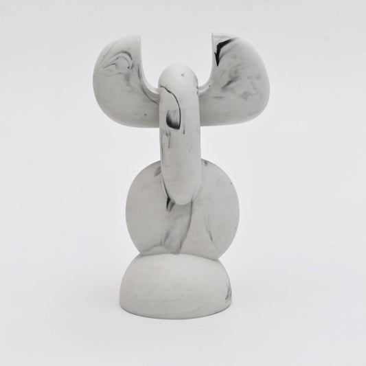 Abstract Knot Sculpture in White Matte Polyresin