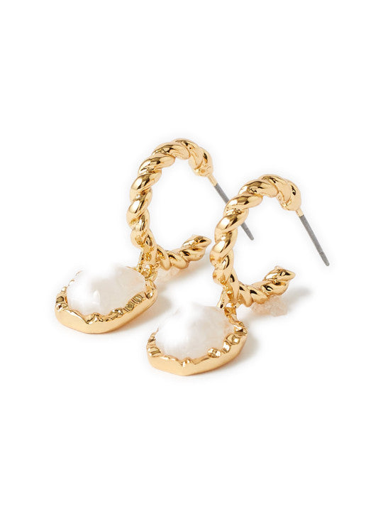 Circular Drop Earrings – Fashion Jewellery – Gold-Toned, Lever Back
