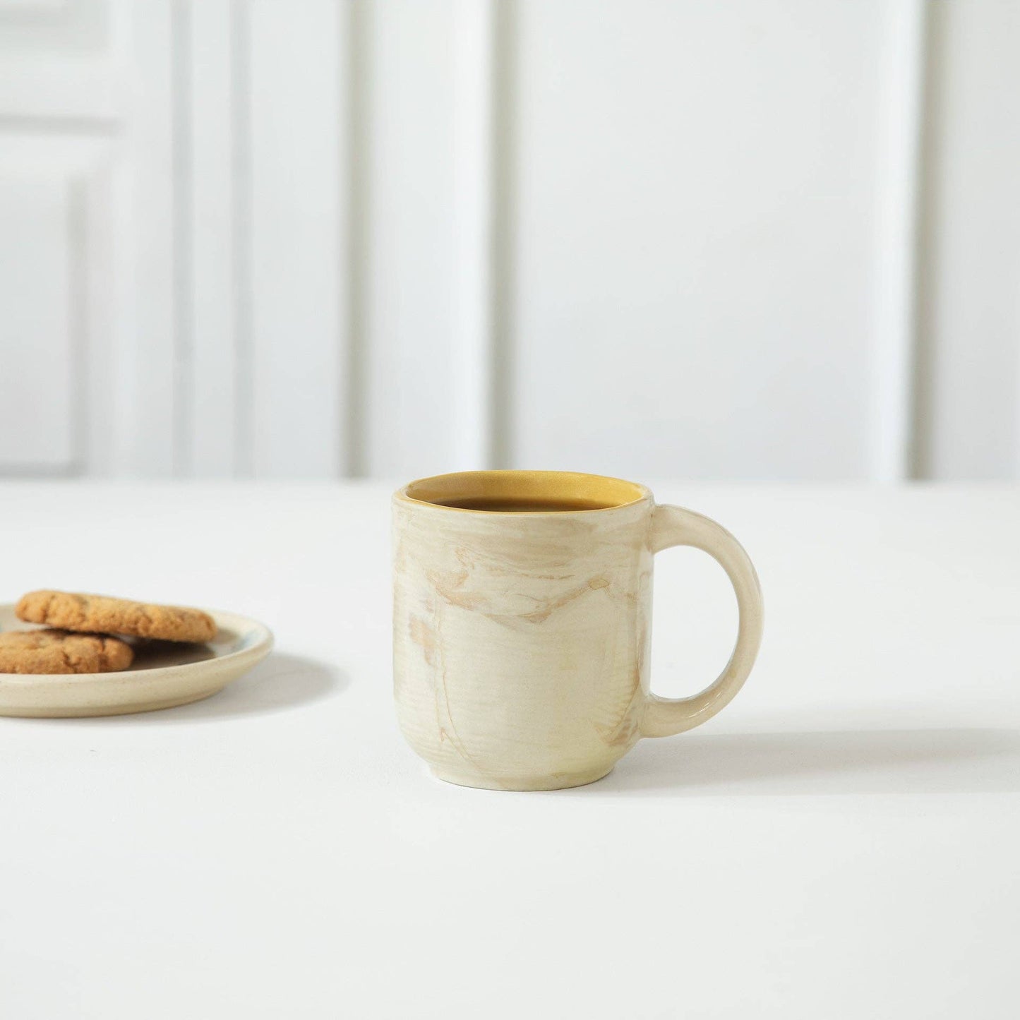 Amber Love Ceramic Coffee Tea Mug Handcrafted