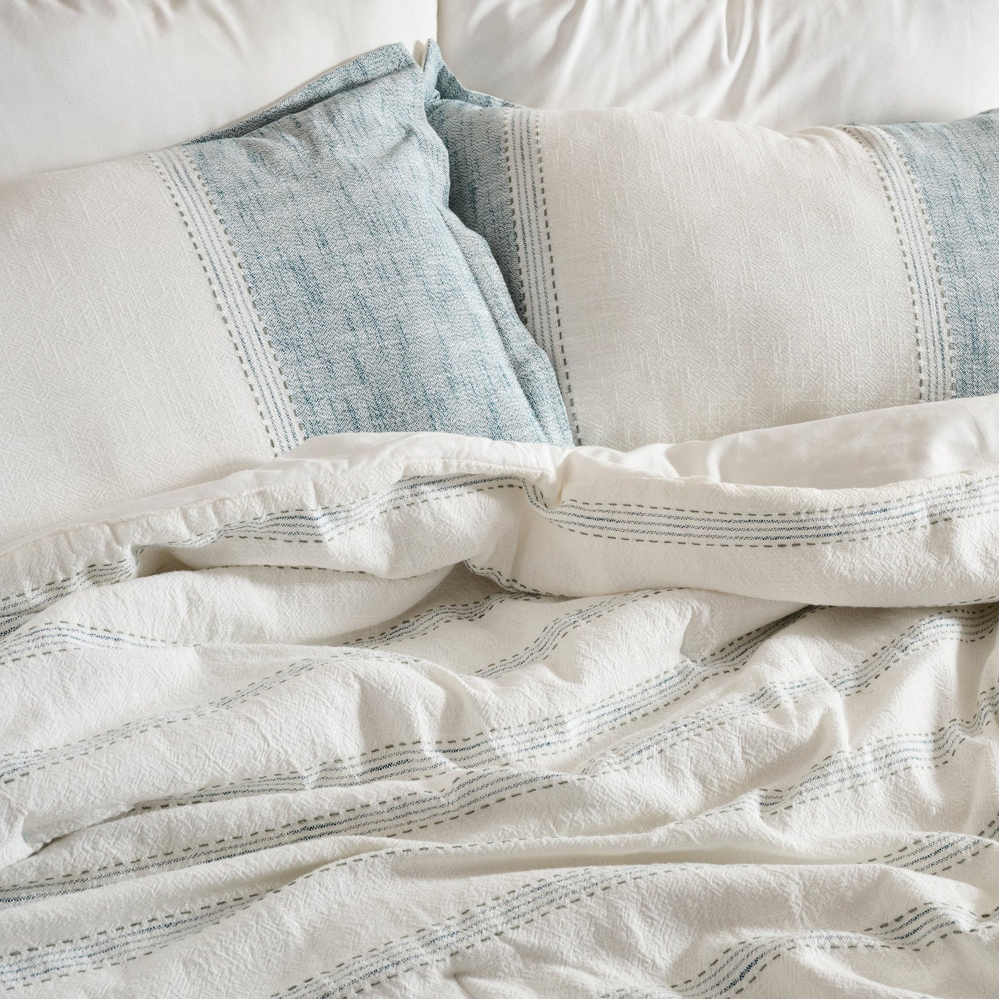 Comforter | Cotton Bamboo Slub Yarn-dyed | Double & Single Size  | With 2 Pillow Shams