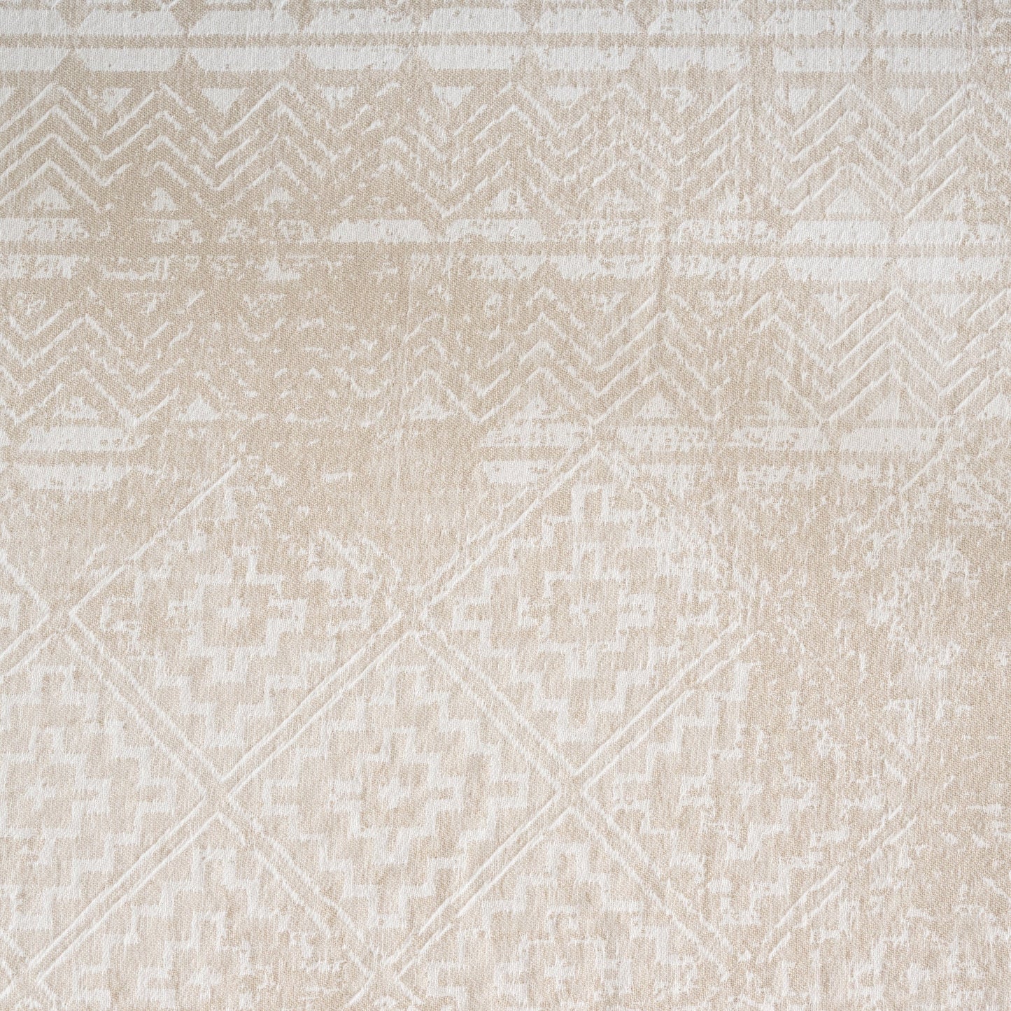 Bed Cover | Jacquard Jali Stepwell | Birch Tone, King & Queen Sizes with Cushion