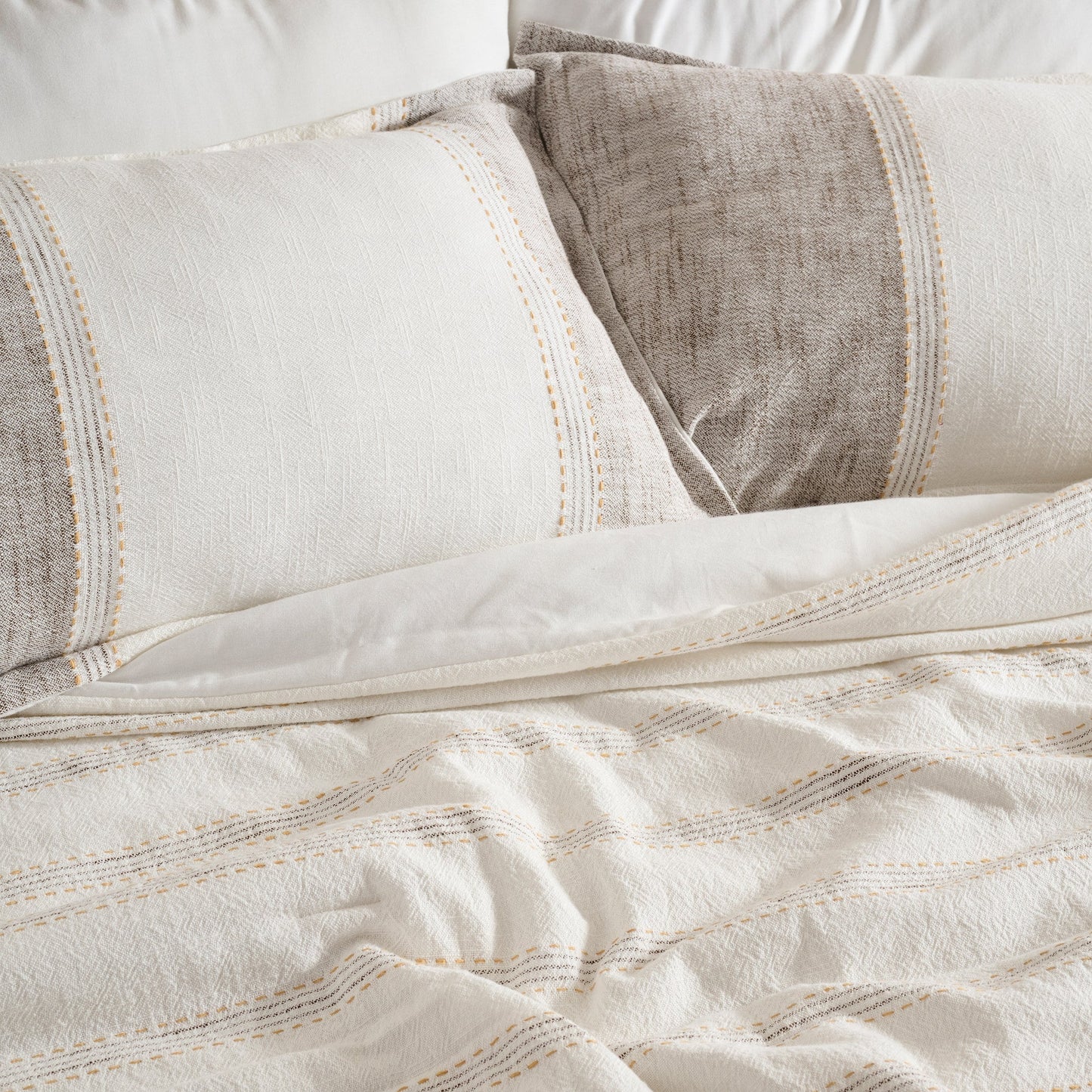 Comforter | Cotton Bamboo Slub Yarn-dyed | Double & Single Size  | With 2 Pillow Shams