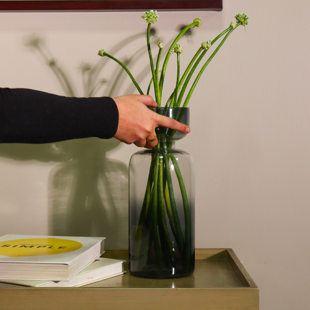 Handblown Tinted Glass Vase - Grande Size, 3 Colors