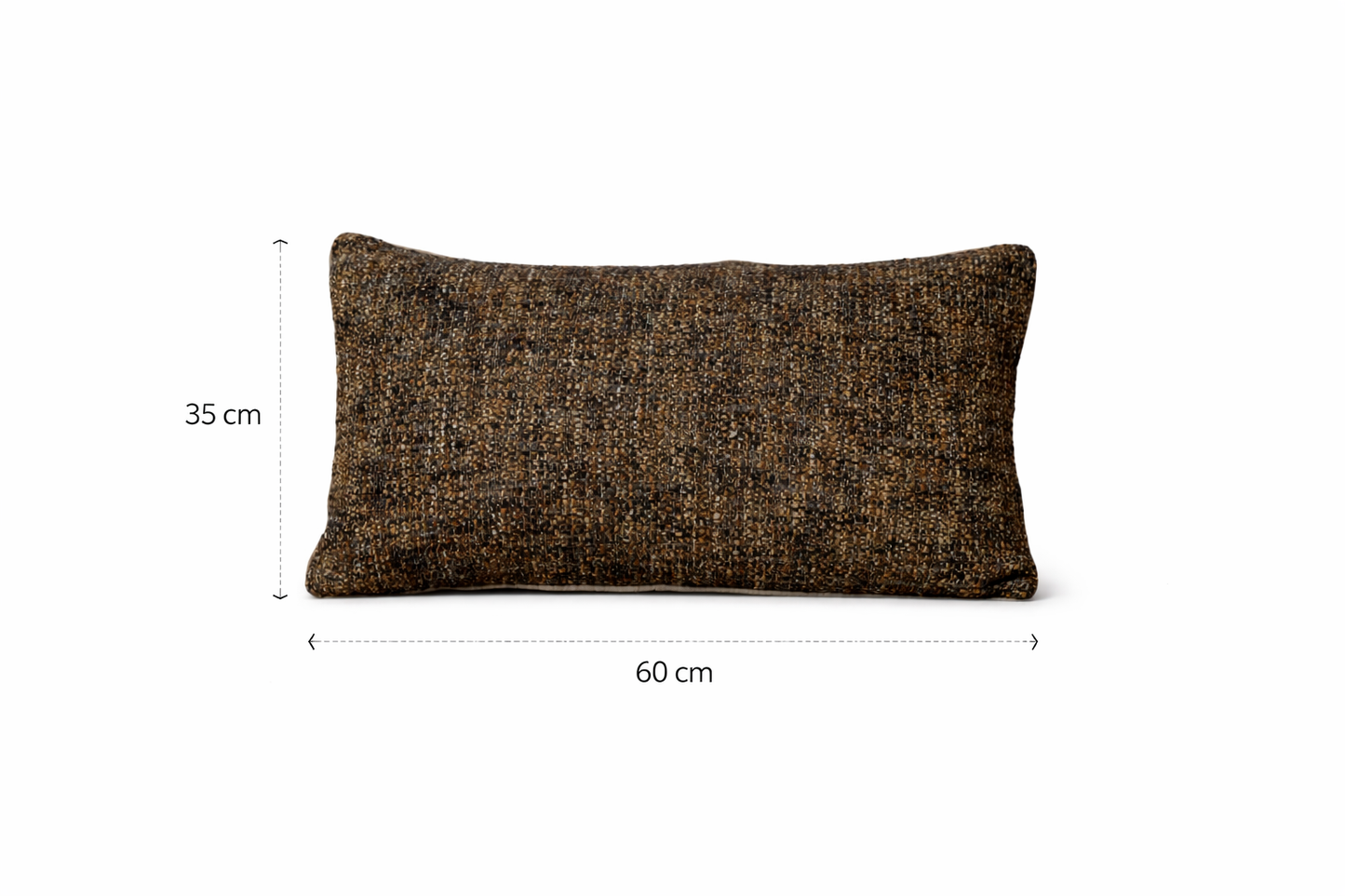 Black Cotton Lumbar Cushion – Support Pillow
