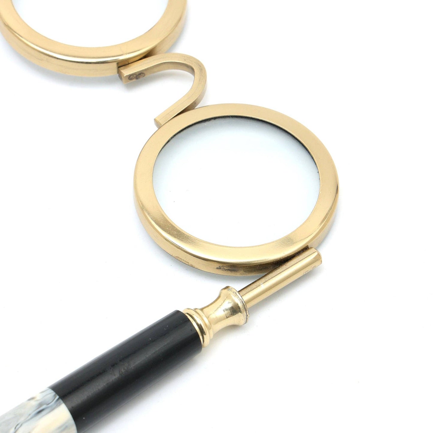 Classic Dual Viewer Magnifying Glass with Marble Handle